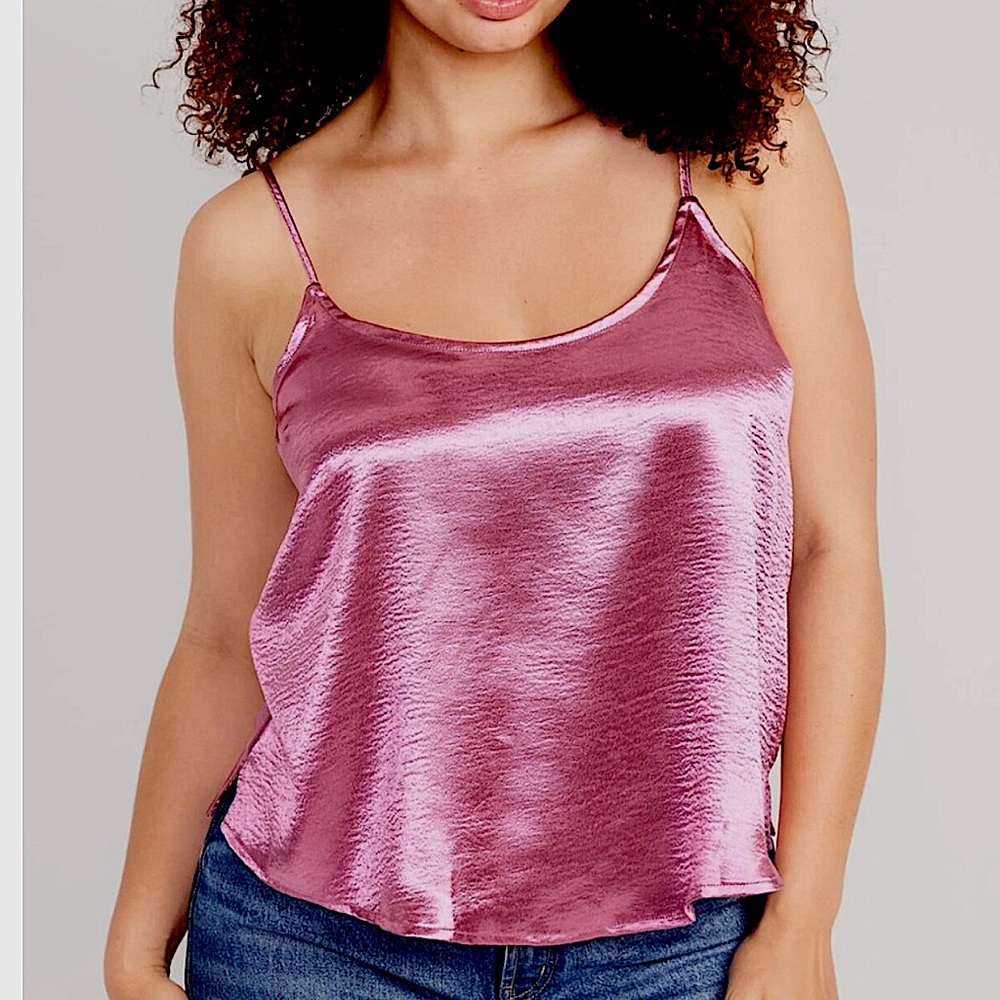 Satin Pink Cami Top